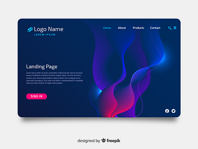 Landing Page abstract design graphic design illustration internet landing page logo ui ux vector