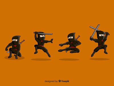 Ninjas design draw funnyart illustration illustrator ninjas vector