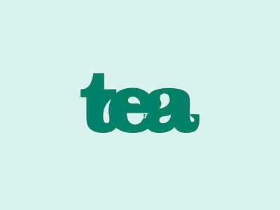 Green Tea Logo with Negative Spacing logo negative positive negative spacing