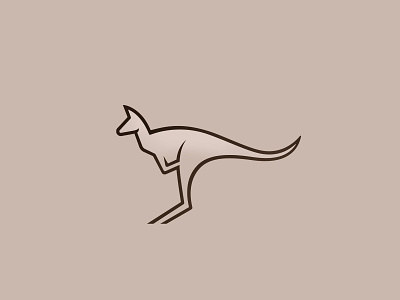 Kangaroo in simple way arabic logo design logo