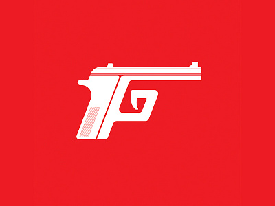 G and Gun logo typography