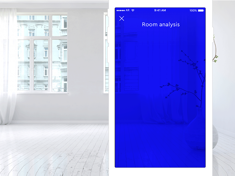 AR Deco analysis animation app ar design interior mobile room sketch ui ux