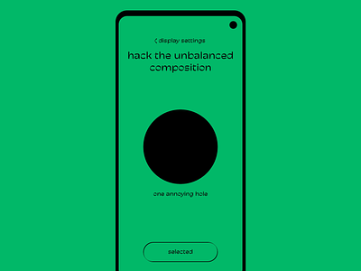 Hack the unbalanced composition android animation app concept design infinityochallenge interaction interface mobile principle sketch ui