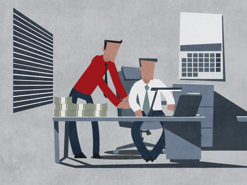 Financial consulting animation business desk financial consulting gif handshake money office