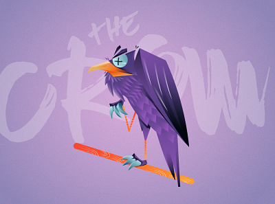 The Crow animation bird caricature colors crow fun illustration