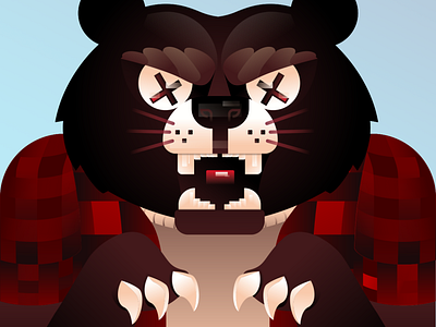 Boskov Bear Brother bear boskov brother character design gradients illustration