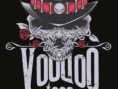 Voodoo hat rose skull voodoo