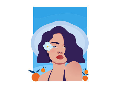 Magnolia beautiful chill cute magnolia orange oranges pinup sea summer vibes woman