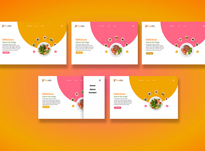 Foodify app beginner branding design icon illustration learner logo ui vector