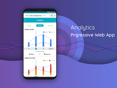 Analytics App clean design mobile app web mobile design mobile first design pwa web app