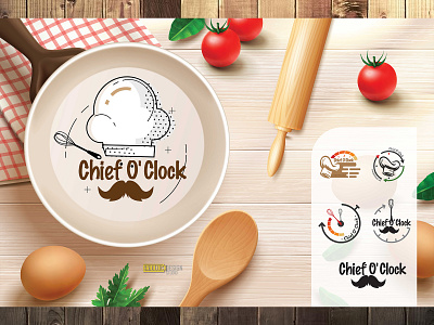 Chief O'Clock - Bakery Logo adobe illustrator adobe photoshop badge logo logo logo design