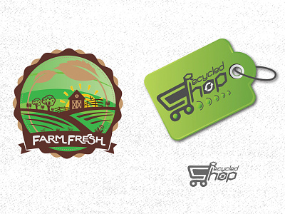 Logo - "Diet Farm&Recycled Shop" adobe illustrator adobe photoshop