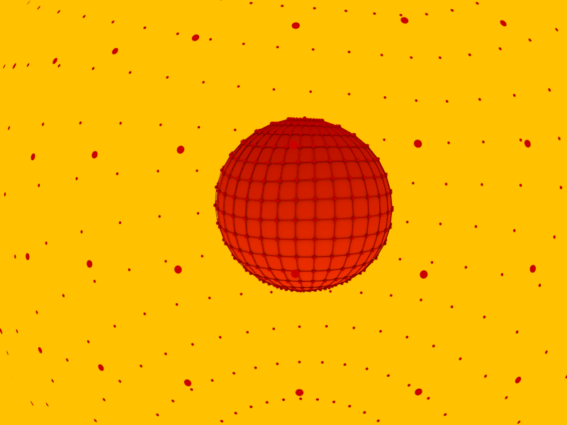 Ball vibrance animation atom ball c4d dot illustration motion animation yellow