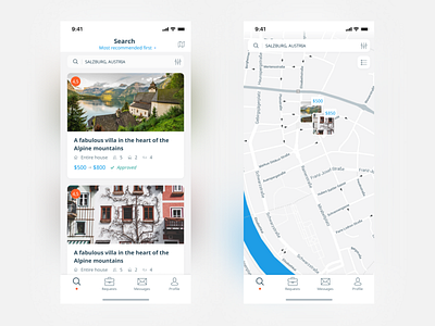 Booking app concept airbnb booking booking app design ios map mobile app rental search ui ux