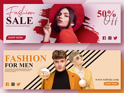 Fashion Website Banner and Social Media Post