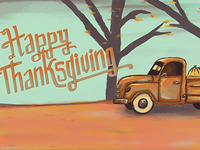 Happy Thanksgiving digital happy illustration photoshop thanksgiving typoraphy