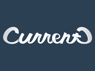 Current caligraphy current drawing illustrator logo photoshop typography