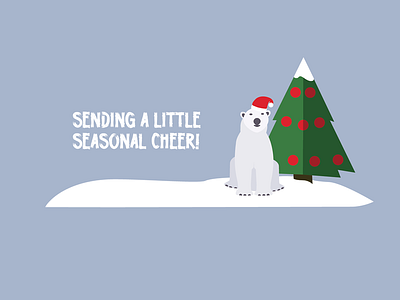 Seasonal Cheer bear cheer christmas holiday illustration polar bear seasonal snow