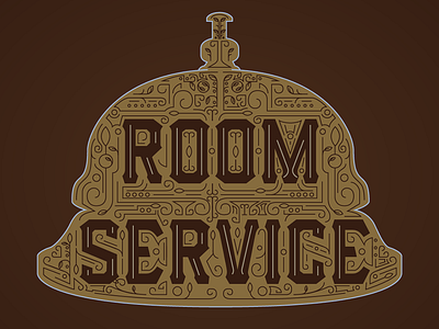 Room Service brown room service typography