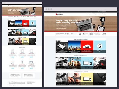 Redbeam Home Page Redesign asset grid home page responsive tracking website