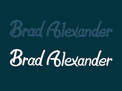 Hand Lettering Name brad alexander hand lettering logo name outline