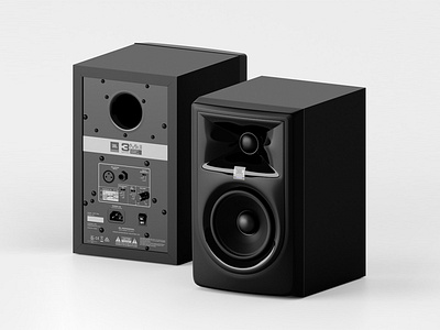 3D model - studio monitor JBL 305P MkII 3d branding