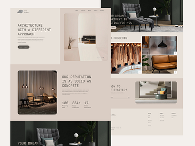 DUTI Studio - Architecture Landing Page architecture design minimal modern ui ux web website