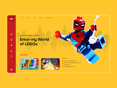 A landing page for LEGO <3 design minimal modern ui ux web website