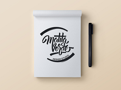 Matitaverde Logo calligraphy handlettering logotype typography