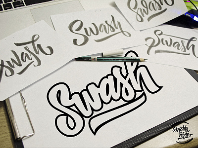 Swash logotype - Handletter sketch