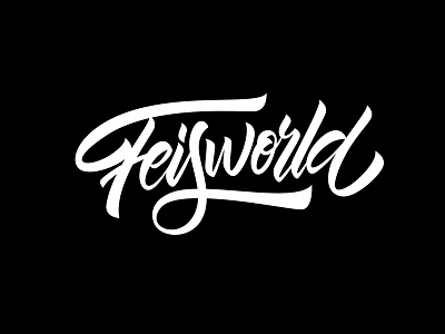 Feisworld - logo type calligraphy hand drawn retro typography vintage