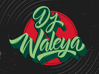 DJ WALEYA calligraphy handdrawn retro typography vintage