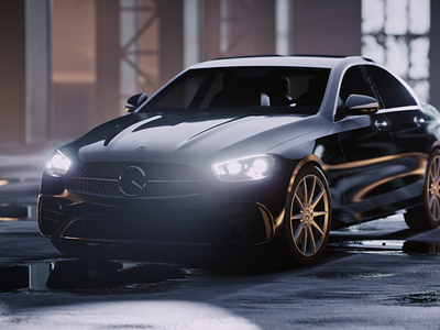 Cinematic ray tracing realistic Mercedes Benz E-Class 2021 AMG!
