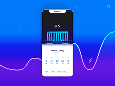 Weather App ankara app appdesign building concept daily iphonex minimal turkey ui ux weather