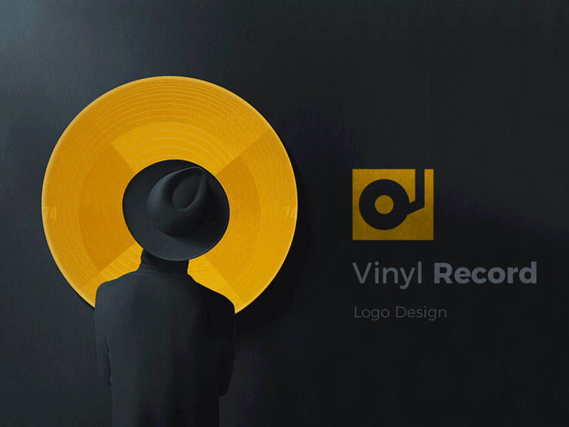 Vinyl Record Logo Design album animation daily design logo music play record sound ui ux vinyl