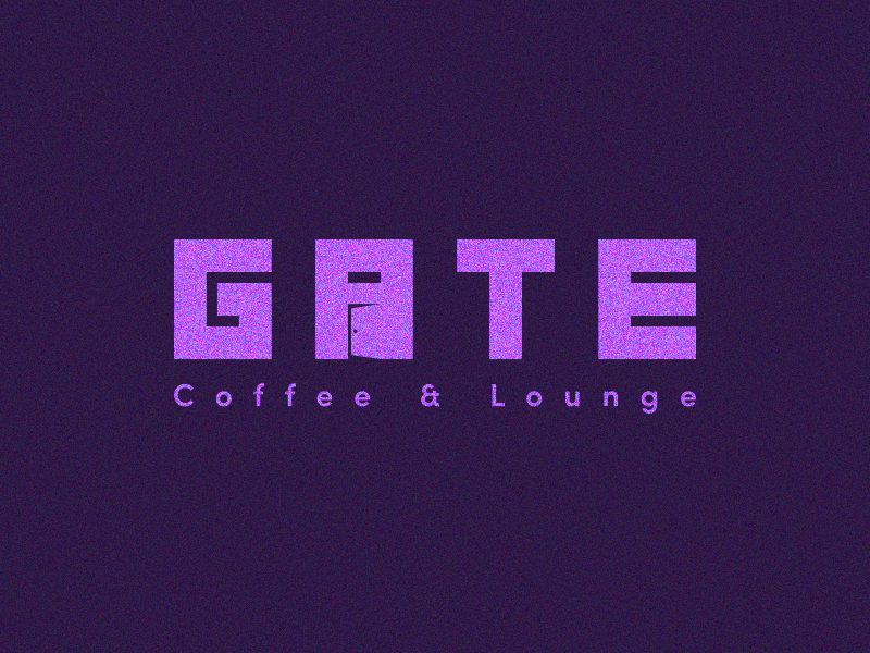 Gate Coffe & Lounge Logo branding coffee creative door flat font gate identity logo logotype lounge simple