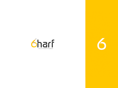 6Harf Logo Design agency branding clean design illustration logo pencil typography yellow