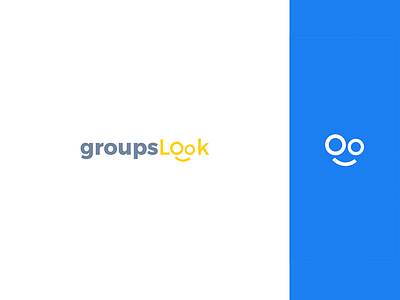 GroupsLook Logo Design app branding clean daily design eye illustration logo typography