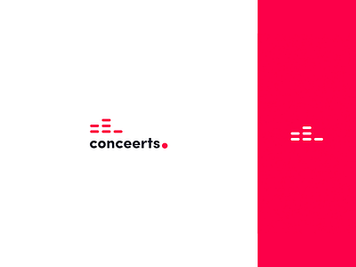 Conceerts Logo Design app branding clean concept concerts daily design equalizer icon logo music red