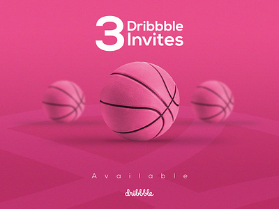 3 Dribbble Invites ball draft dribbble dribbble player give giveaway invitaion invite join member prospects shot ui ux web