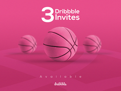 3 Dribbble Invites ball draft dribbble dribbble player give giveaway invitaion invite join member prospects shot ui ux web