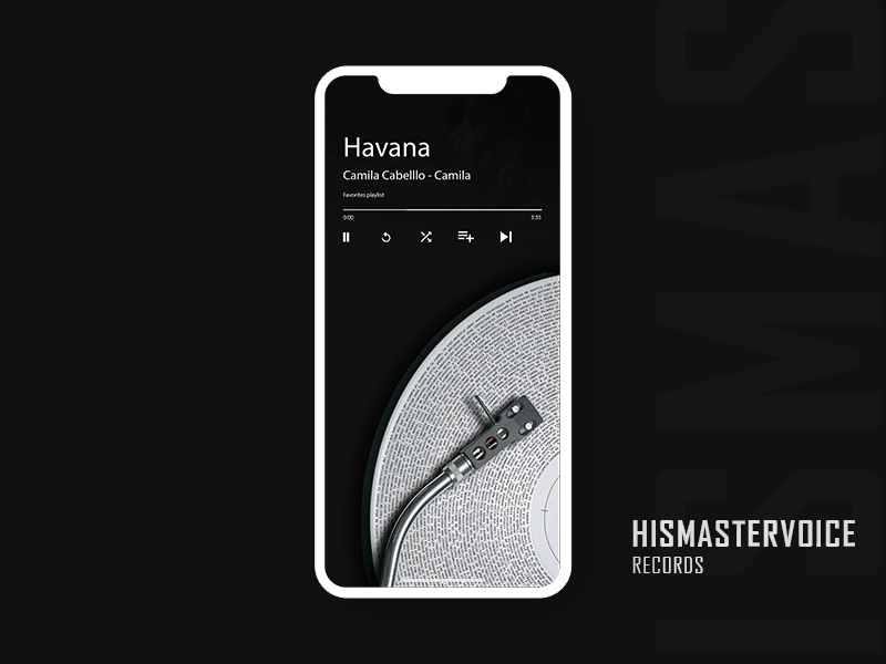 His Master Voice Records - App Design