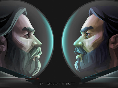 "Through the time" art color cosmos digital painting free freedom illustration portrait time