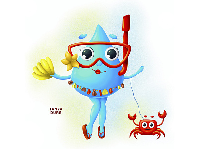 Water drop - brand character design for hotel