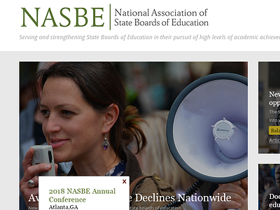 NASBE web website design