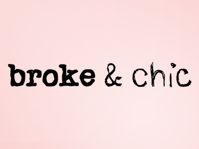 Broke & Chic broke and chic fashion hand drawn logo