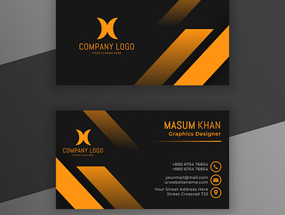 Abstract business card branding business business card design graphic design illustration vector