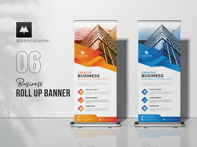 Business Roll Up banner Design branding corporate poster display banner graphic design print ad