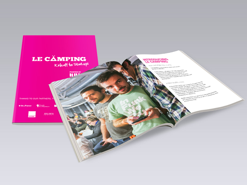 Le Camping - startups accelerator - brochure by Coffee & Pixel on Dribbble