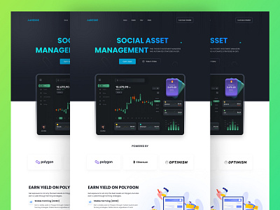 SAAS Landing Page, Social Asset Management website